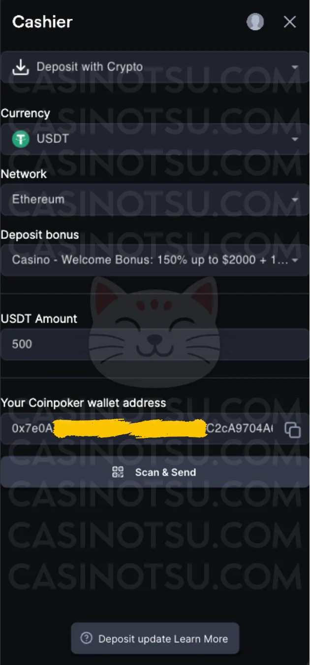 Step 3: 初回入金(Bitcoin / Ethereum / USDT)